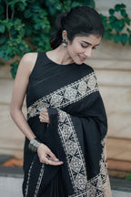 Black Cotton Saree (CODE-027)
