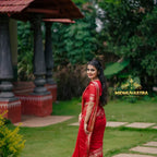 Mysore Semi Crepe Silk Saree(Blood Red Colour) (CODE-014)