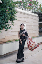 Black Cotton Saree (CODE-027)