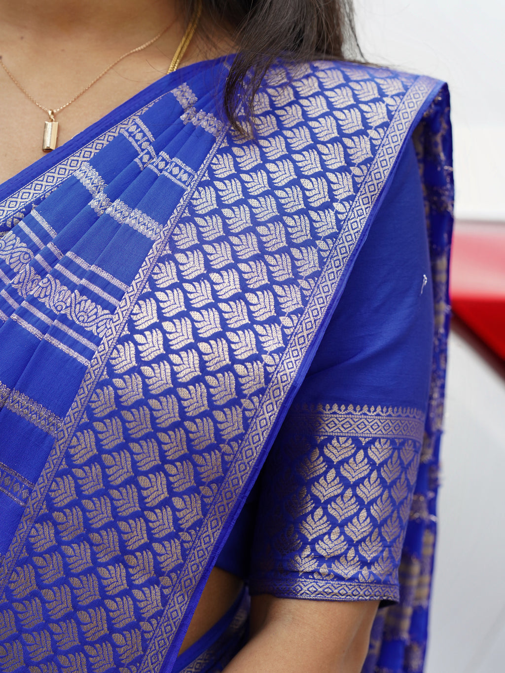 Royal Blue Silk Saree (CODE-048)