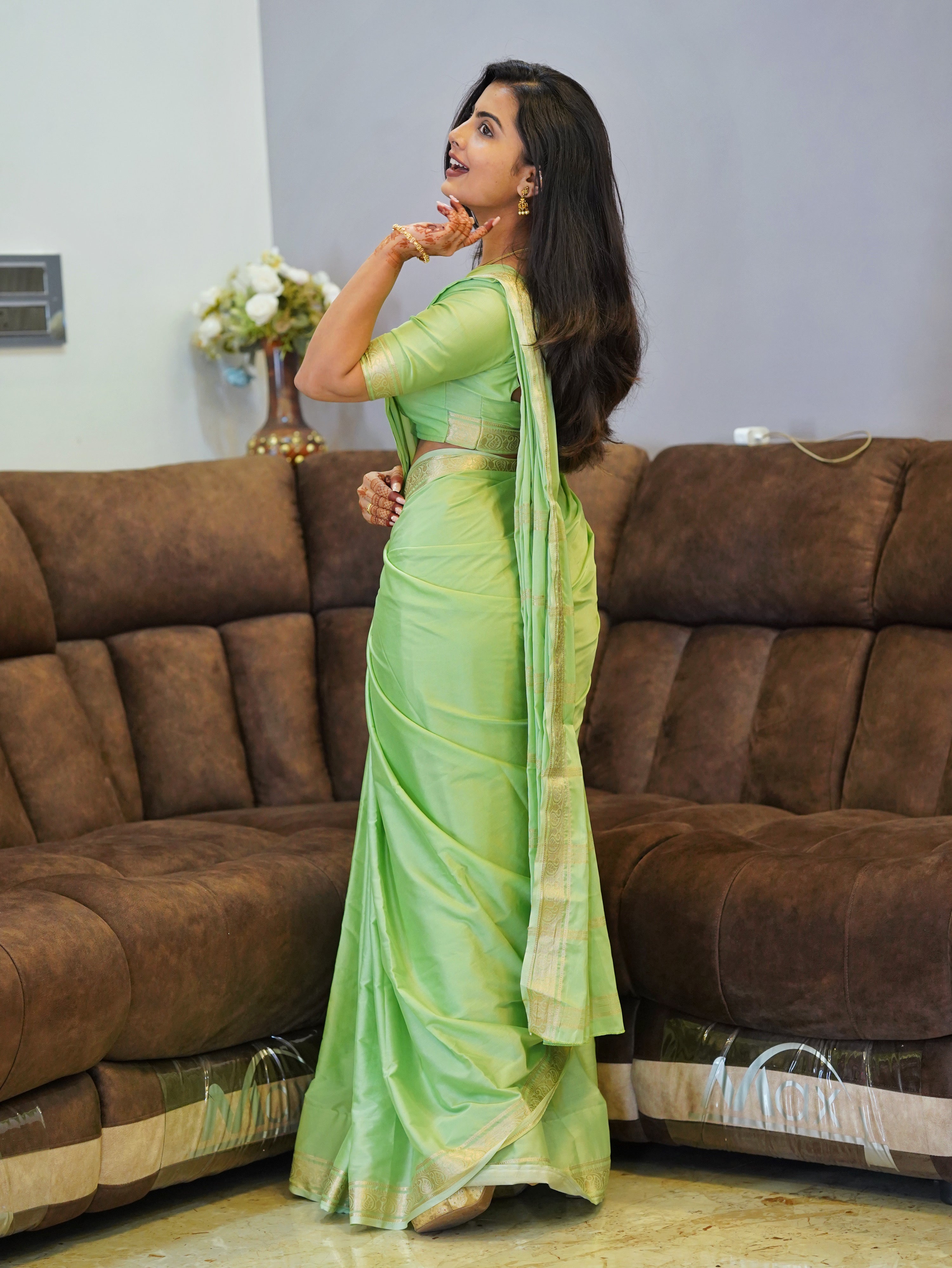 Mysore semi crêpe Pista green (CODE-054)