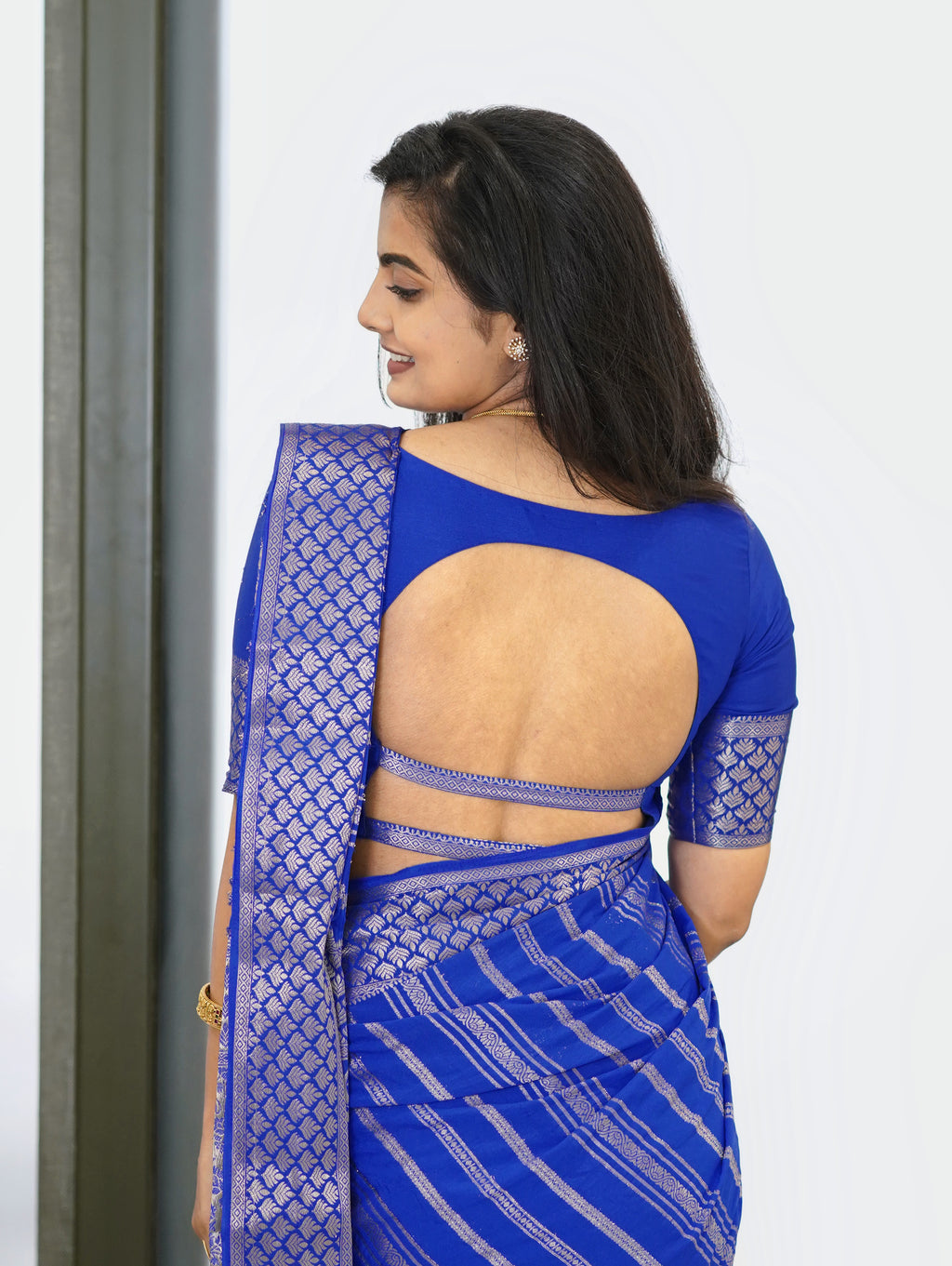 Royal Blue Silk Saree (CODE-048)