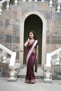 Premium Maroon Banarasi Silk Saree (CODE-015)