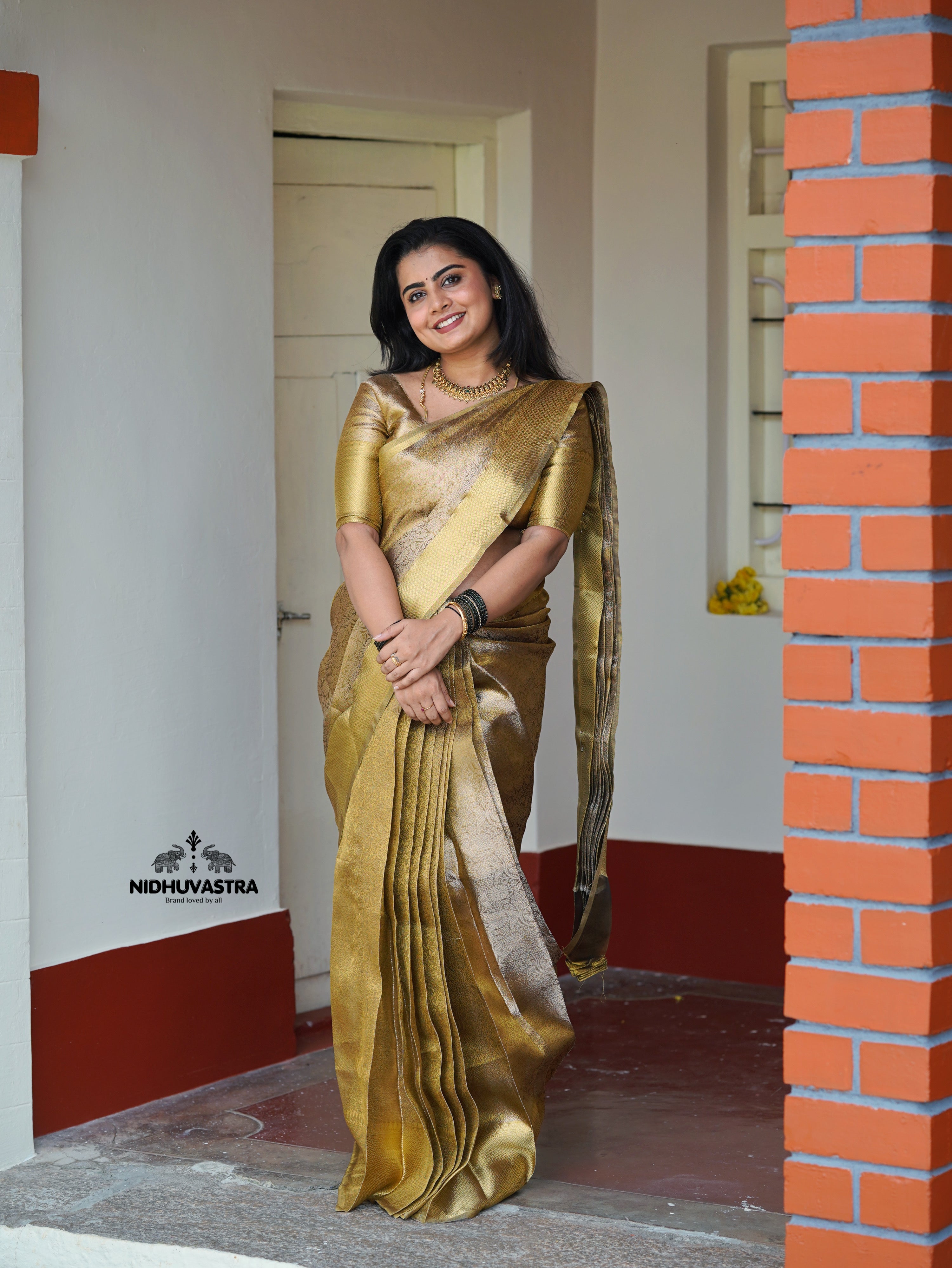 Gold Tissue Silk Saree (CODE-080)