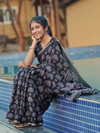 Black Fancy Saree (CODE-077)