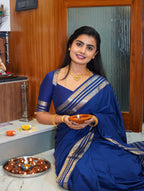 Mysore Semi Crepe in Navy Blue (CODE-042)