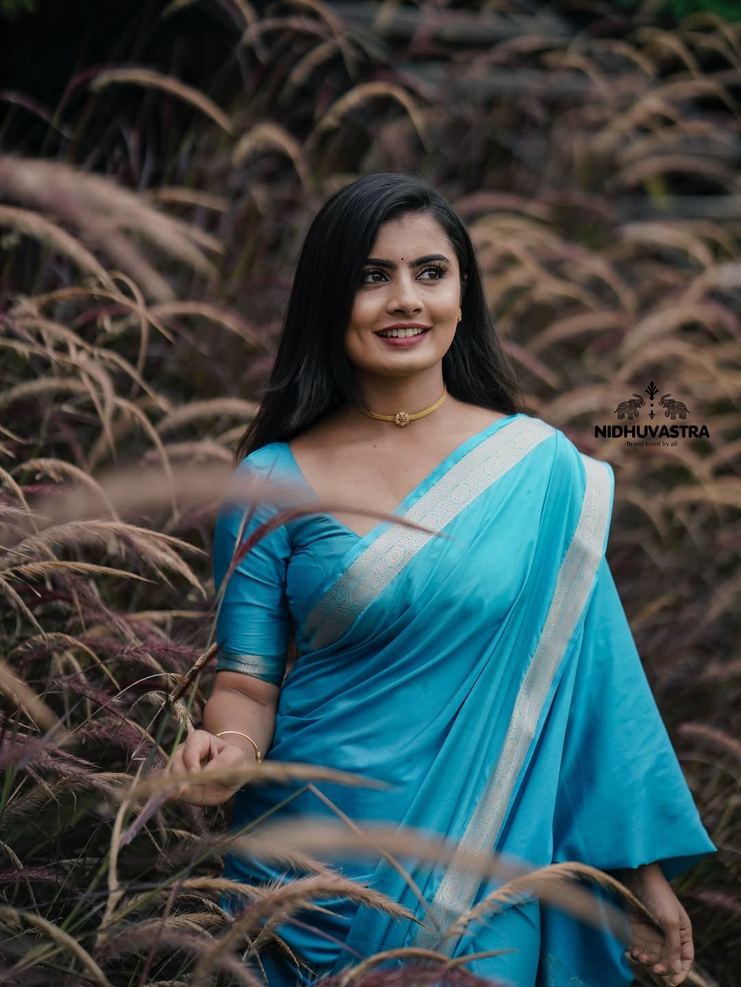 Mysore semi crepe silk saree (sky blue) (CODE-016)