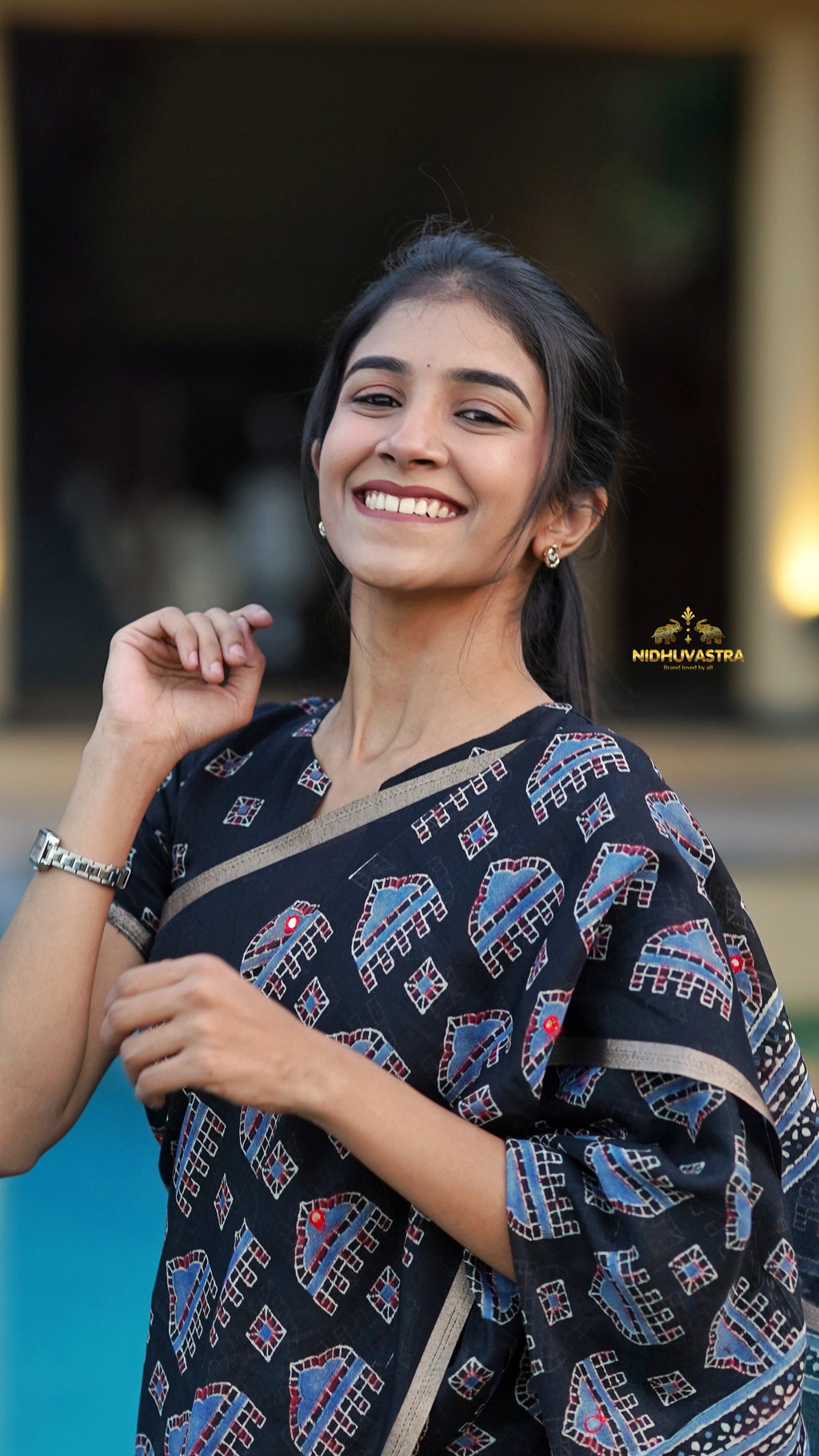 Black Fancy Saree (CODE-077)