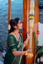 Bottle Green *Mysore Semi Crepe Silk Saree* Product (CODE-009)