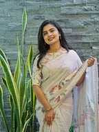Rose Printed Fancy Saree🦢(CODE-059)