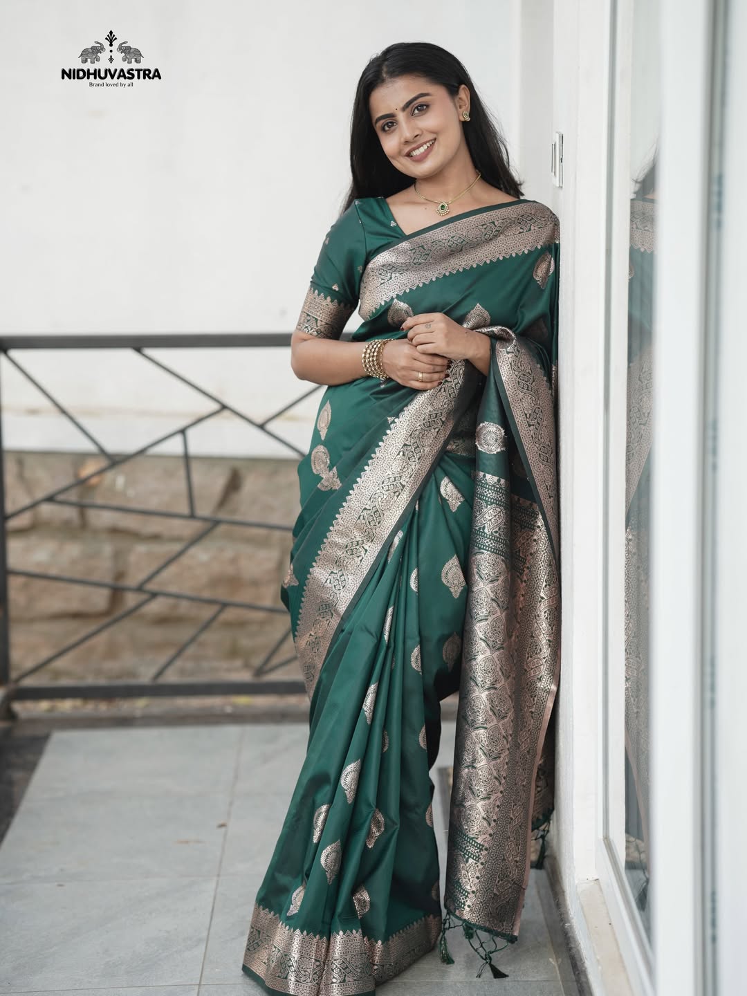 Forest Green Banarasi Silk Saree (CODE-069)