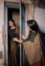 Multi Color office wear Khadi Cotton Saree (CODE-008)