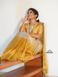 Silver with gold tissue silk saree (CODE-078)