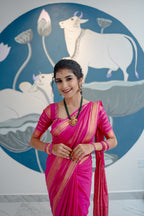 Pink *Mysore Semi Crepe Silk Saree* Product (CODE-010)