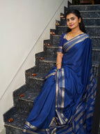 Mysore Semi Crepe in Navy Blue (CODE-042)