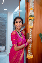 Pink *Mysore Semi Crepe Silk Saree* Product (CODE-010)
