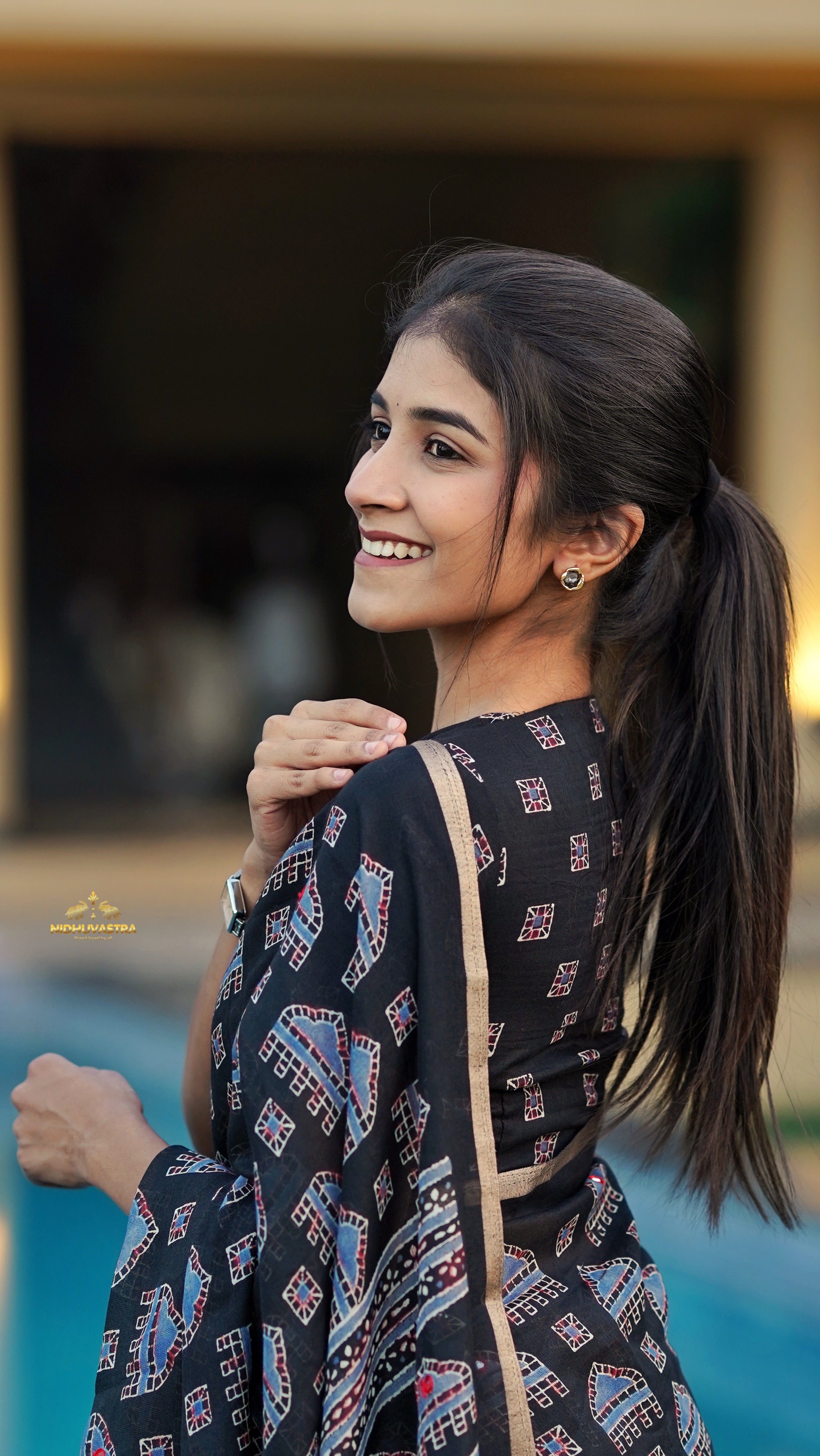 Black Fancy Saree (CODE-077)