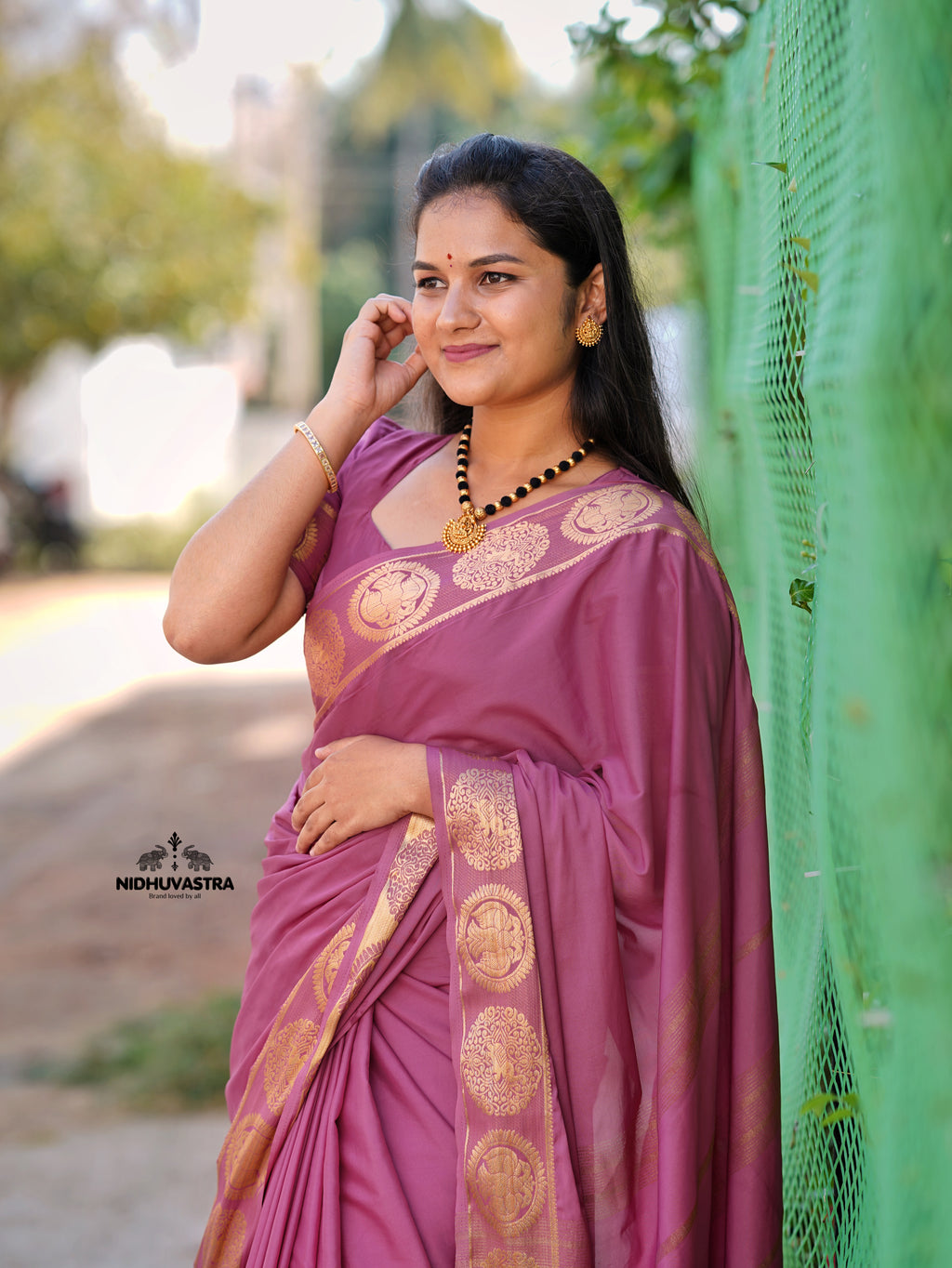 Onion Colour Self Semi Crepe Silk Saree (CODE-071)