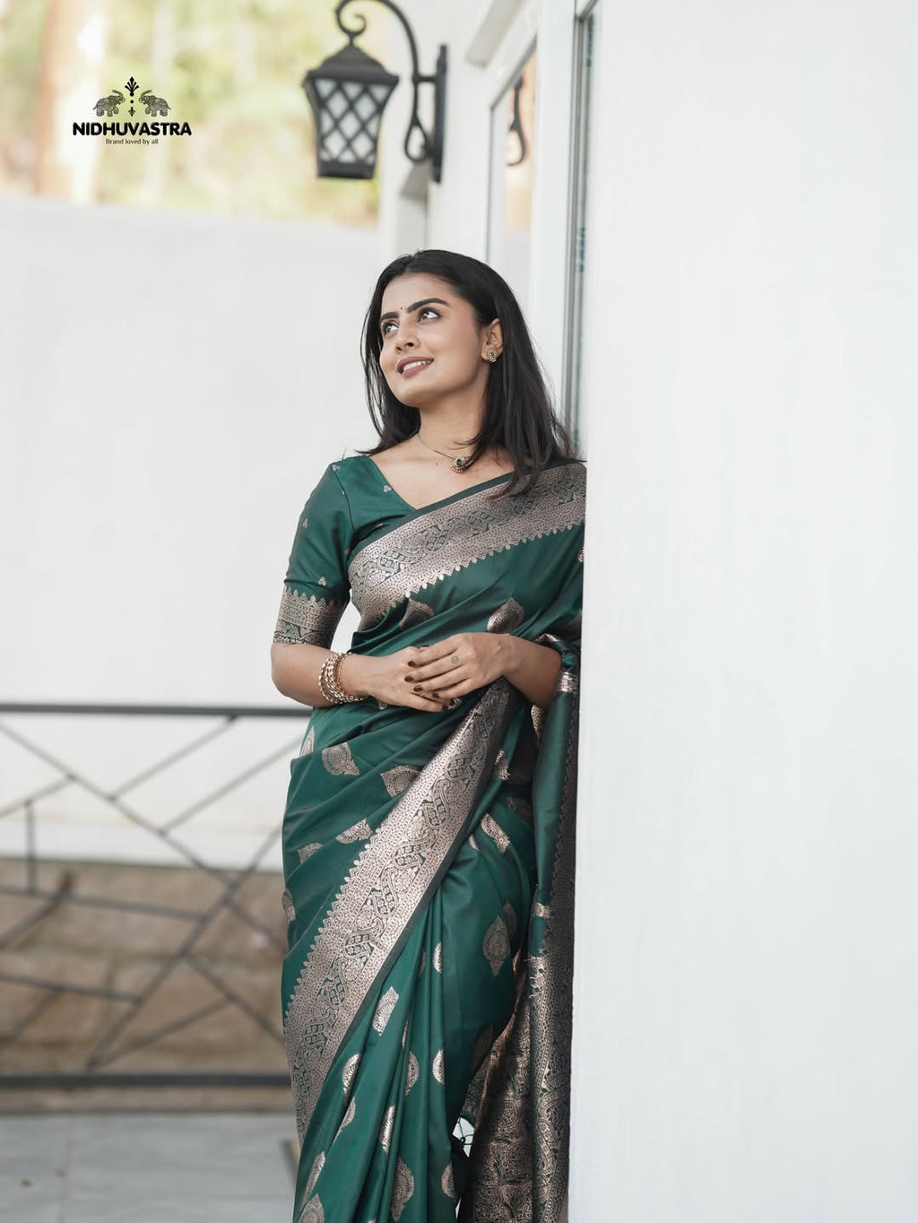 Forest Green Banarasi Silk Saree (CODE-069)