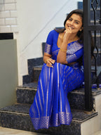 Royal Blue Silk Saree (CODE-048)