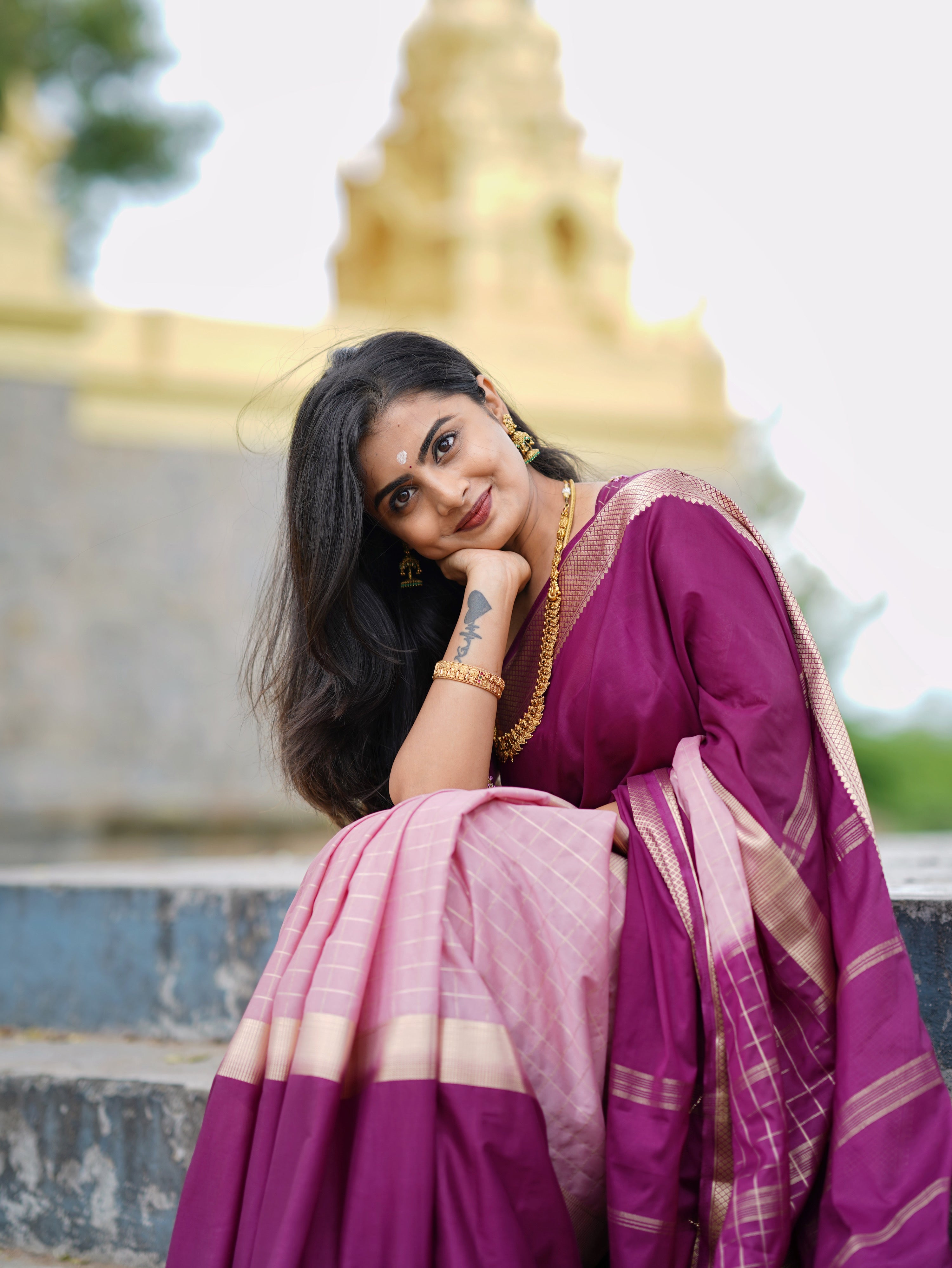 Premium Quality Crepe Silk Saree (CODE-046)