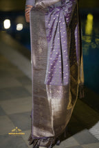 Lavender Premium Banarasi Silk Saree (CODE-065)
